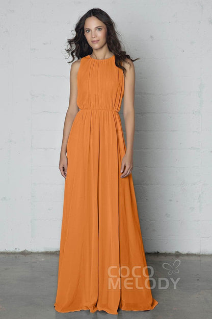 Sheath-Column Floor Length Chiffon Dress PR17020