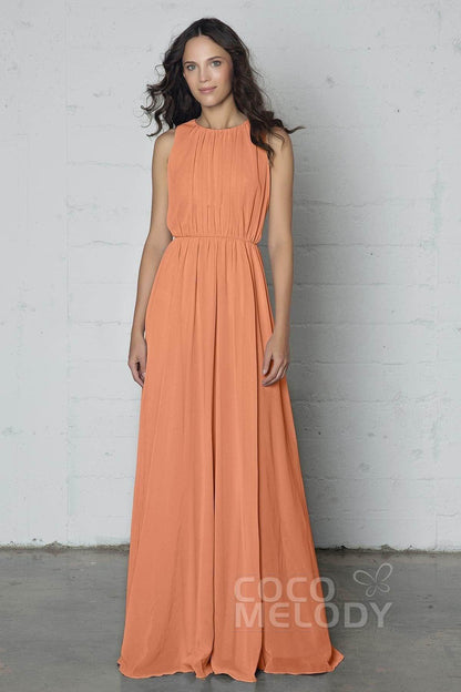 Sheath-Column Floor Length Chiffon Dress PR17020