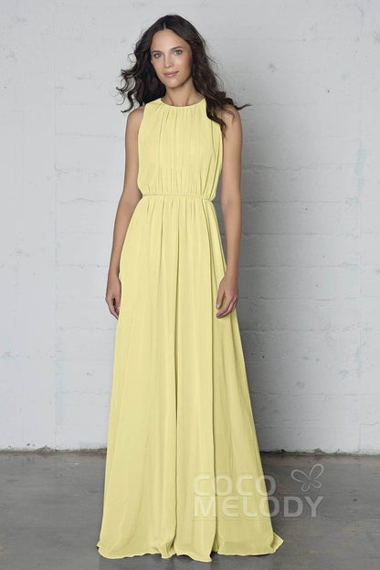 Sheath-Column Floor Length Chiffon Dress PR17020