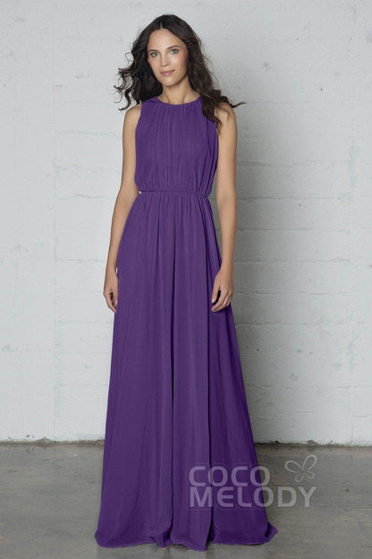 Sheath-Column Floor Length Chiffon Dress PR17020