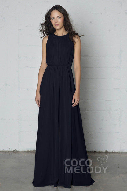 Sheath-Column Floor Length Chiffon Dress PR17020