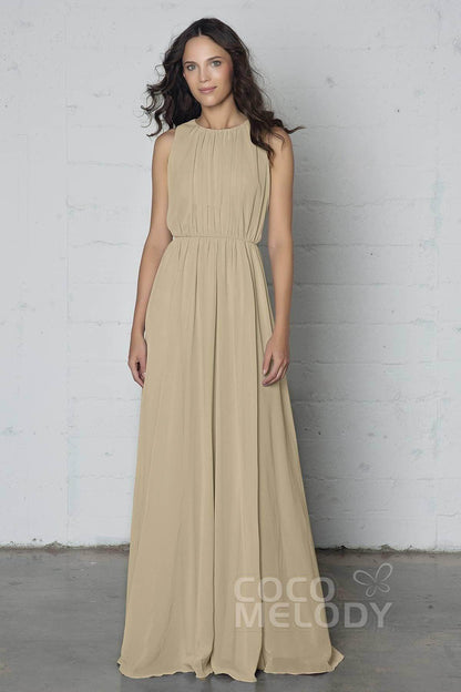 Sheath-Column Floor Length Chiffon Dress PR17020