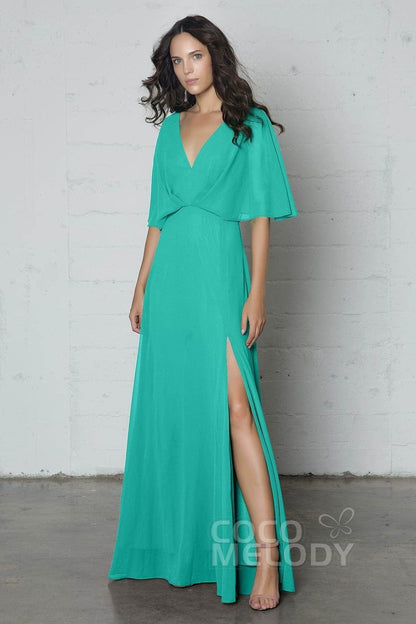 Sheath-Column Floor Length Chiffon Dress PR17024