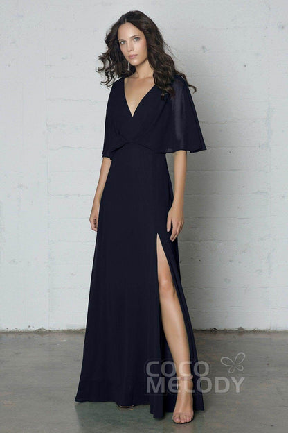 Sheath-Column Floor Length Chiffon Dress PR17024