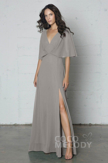 Sheath-Column Floor Length Chiffon Dress PR17024