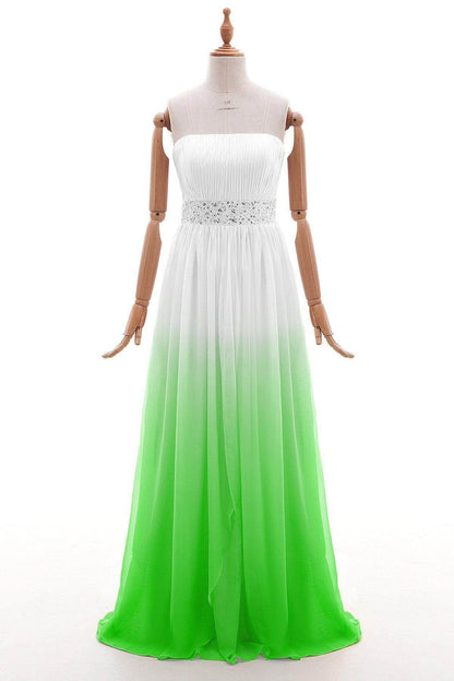 Sheath-Column Floor Length Ombre Bridesmaid Dress Formal Dresses PR2921