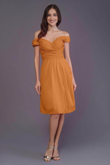 Sheath-Column Knee Length Short Bridesmaid Dress PR3485