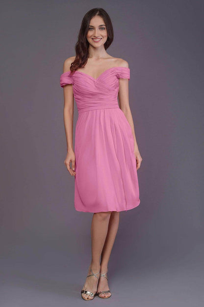 Sheath-Column Knee Length Short Bridesmaid Dress PR3485