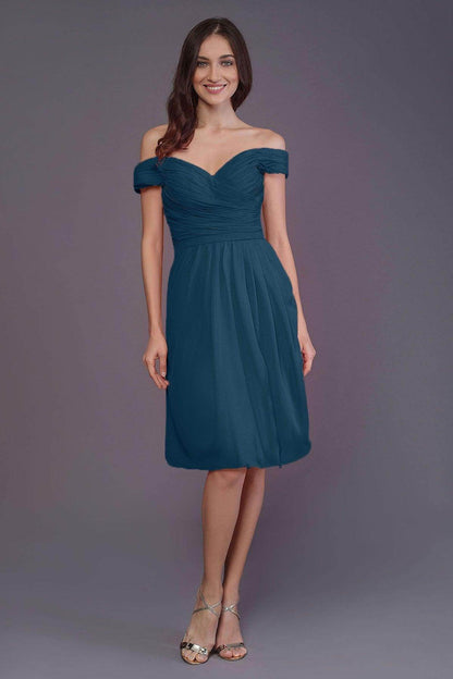 Sheath-Column Knee Length Short Bridesmaid Dress PR3485