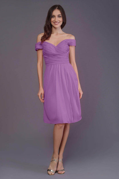 Sheath-Column Knee Length Short Bridesmaid Dress PR3485