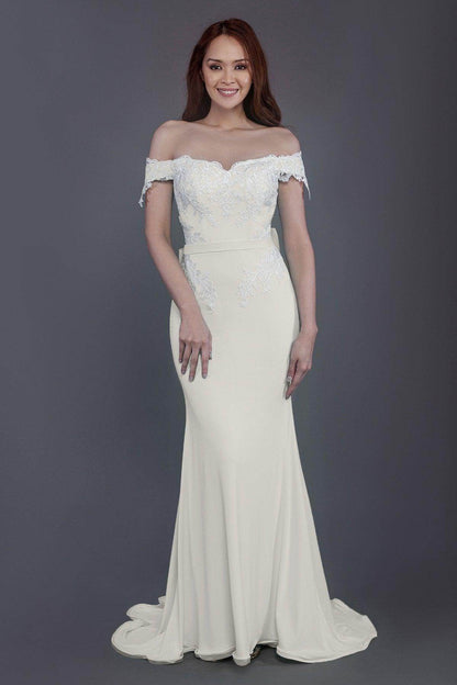 Mermaid Sweep Train Knitted Fabric Bridesmaid Dress PR3497