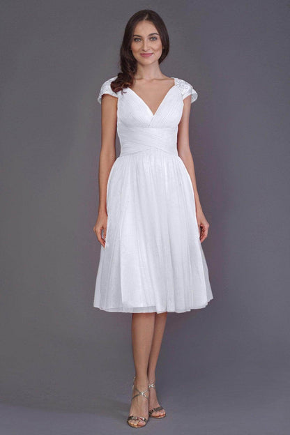 A-Line Knee Length Tulle Bridesmaid Dress PR3515