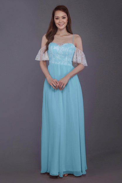Sheath-Column Floor Length Chiffon Bridesmaid Dress PR3521