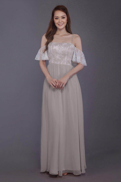 Sheath-Column Floor Length Chiffon Bridesmaid Dress PR3521
