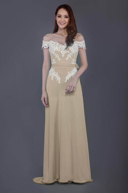 Sheath Sweep Train Knitted Fabric Bridesmaid Dress PR3561