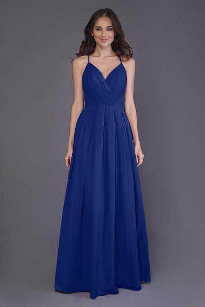 Sheath-Column Floor Length Chiffon Bridesmaid Dress PR3572