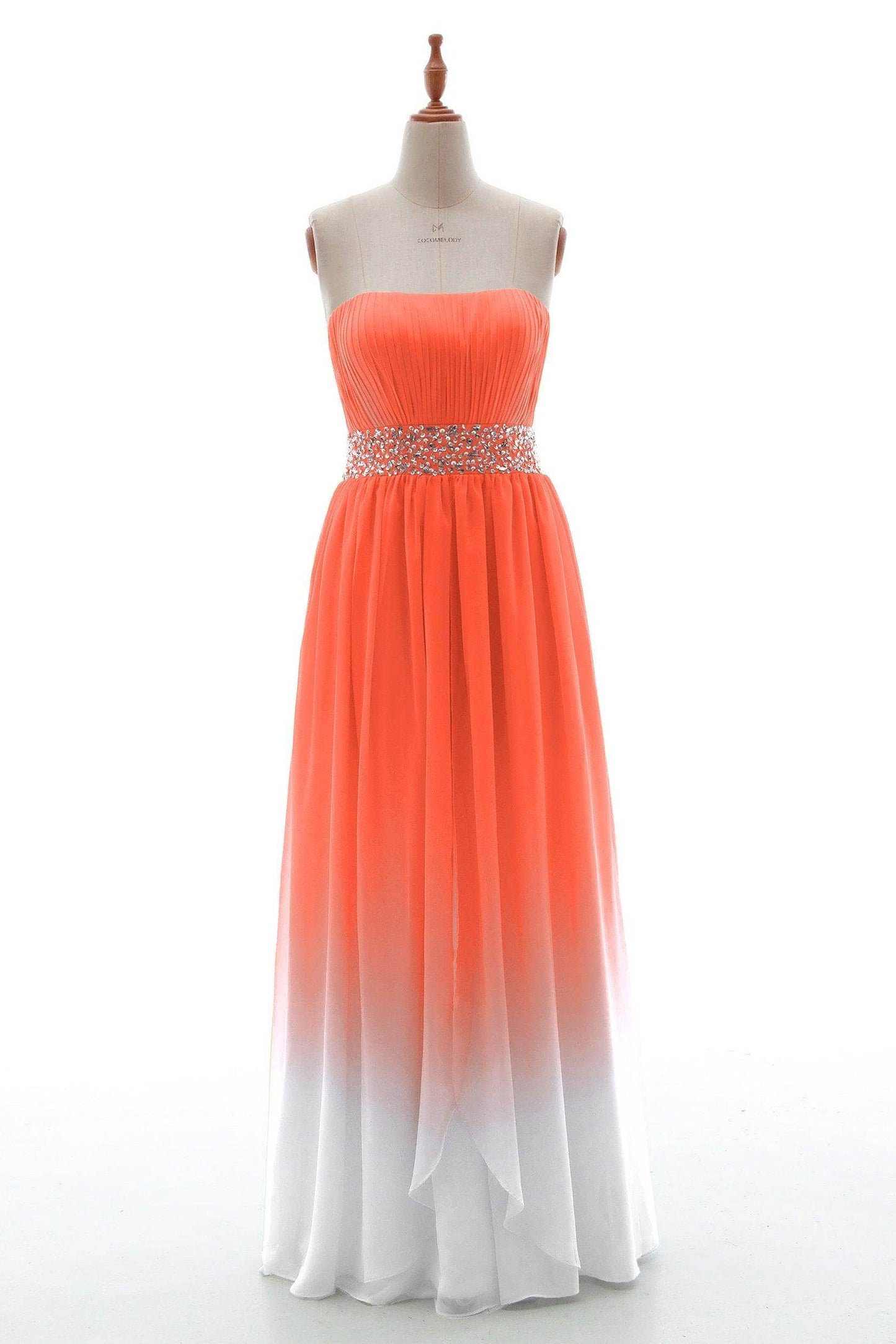 Sheath-Column Floor Length Chiffon Bridesmaid Dress PR3598
