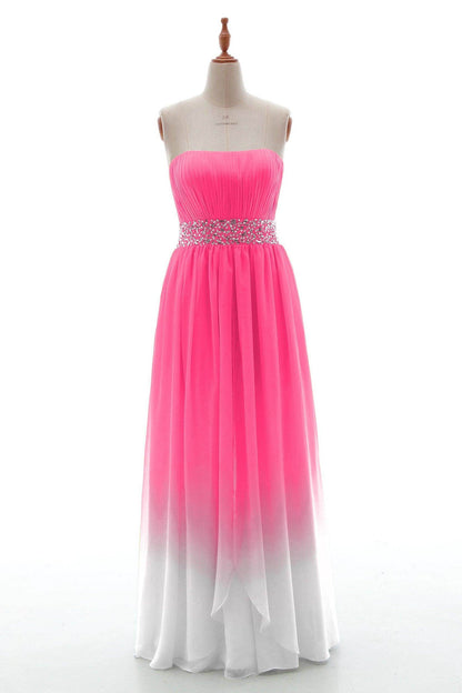 Sheath-Column Floor Length Chiffon Bridesmaid Dress PR3598