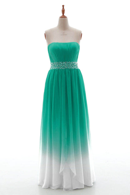 Sheath-Column Floor Length Chiffon Bridesmaid Dress PR3598