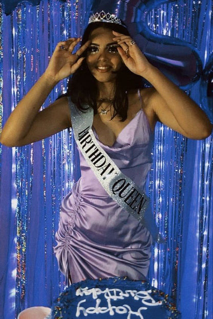 Simple 17th Birthday Dresses Tight Lilac Silk Satin Birthday Outfits P323