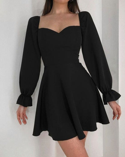 Black Long Sleeves Short Homecoming Dress Party Dress  c2505