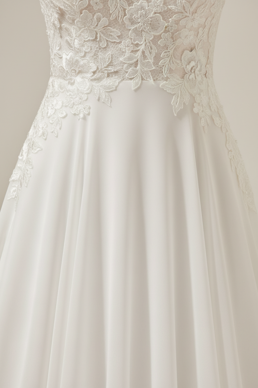 Sleeveless Lace Wedding Dress A Line V Neck Floral Beaded Bridal Dresses With Train