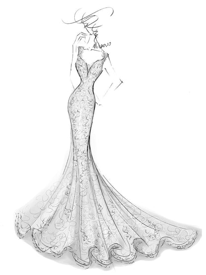 Backless Wedding Bridal Gowns Mermaid Sleeveless Lace Bridal Gowns