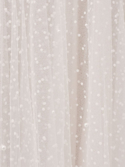 White Short Bridal Dress A-Line Sweetheart Pearls Tea Length Wedding Dress Spaghetti Straps