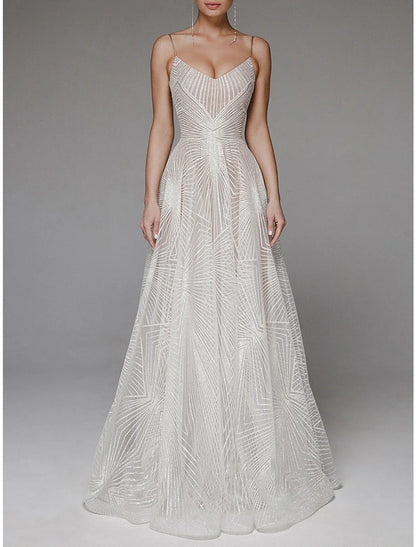 Aimishang A-Line Prom Dresses Sexy Dress Wedding Guest Engagement Floor Length Sleeveless Spaghetti Strap Tulle Backless with Embroidery