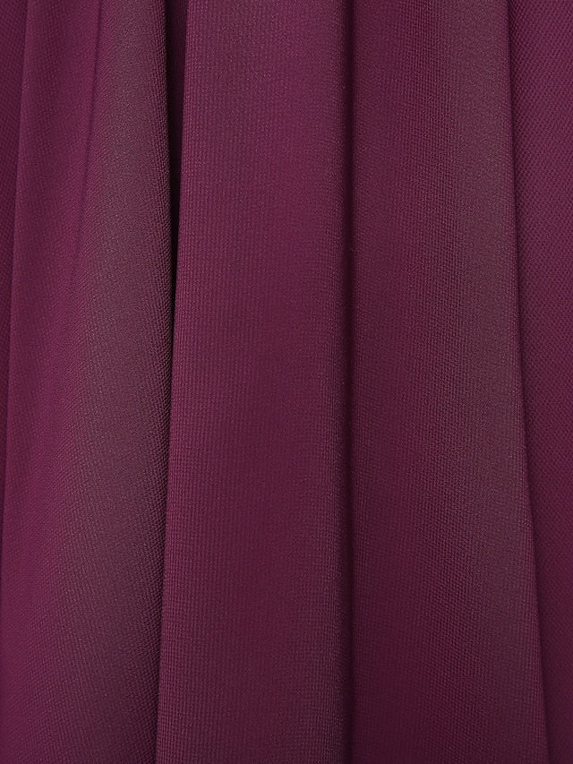 A-Line Bridesmaid Dress V Neck Sleeveless Elegant Short / Mini Chiffon with Pleats